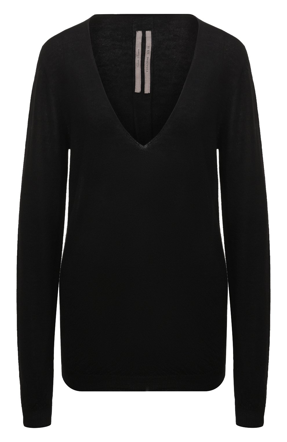 Кашемировый пуловер RICK OWENS черного цвета по цене 59950 руб., арт. RP01B4623/WS, фото 1 Кашемировый пуловер RICK OWENS, арт. RP01B4623/WS, фото 1