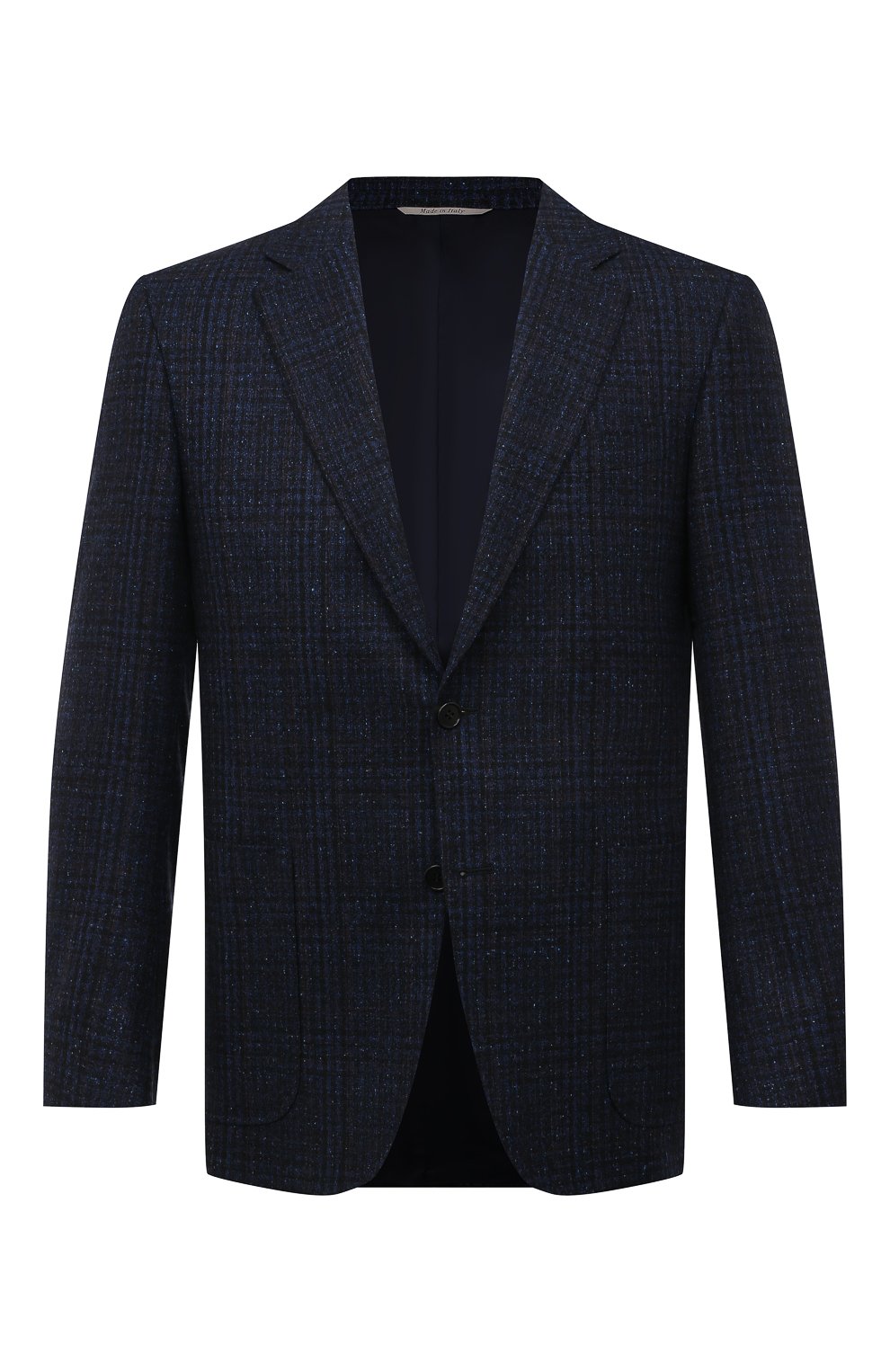 Пиджак из шерсти и шелка CANALI темно-синего цвета по цене 169500 руб., арт. 11288/CF03554, фото 1 Пиджак из шерсти и шелка CANALI, арт. 11288/CF03554, фото 1