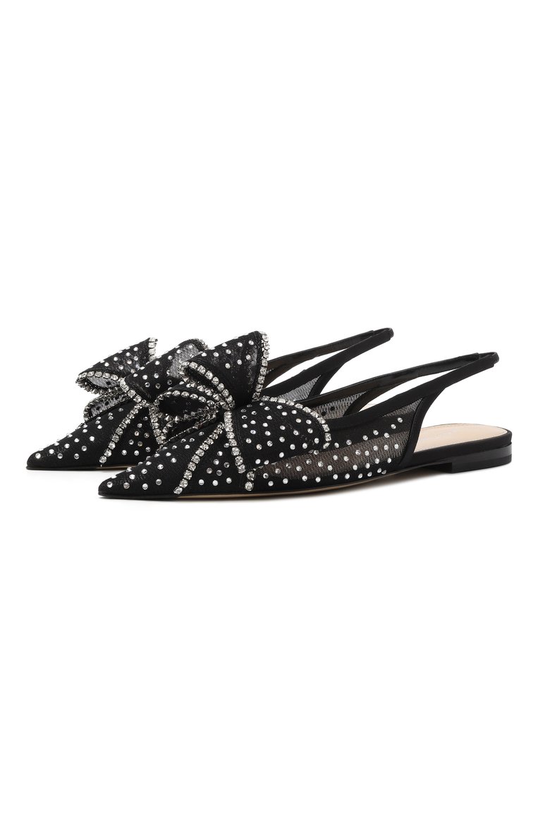 Женские текстильные балетки le cadeau MACH & MACH черного цвета, арт. R25-S0856-10-X18-B15 | Фото 1 (Материал внутренний: Натуральная кожа; Подошва: Плоская; Каблук высота: Низкий; Материал внешний: Текстиль; Автоматизация состава: Проставлено; Автоматизация ТО: Проставлено)