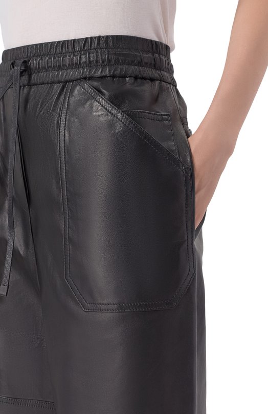 Кожаные брюки Jil Sander J02KA0340/J07187 Чёрный  J02KA0340/J07187 Фото 5
