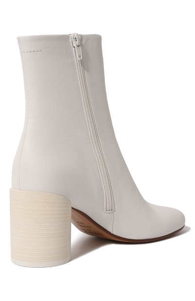 Кожаные ботильоны MM6 белого цвета по цене 61550 руб., арт. S66WU0074/P3628, фото 5 Кожаные ботильоны MM6, арт. S66WU0074/P3628, фото 5