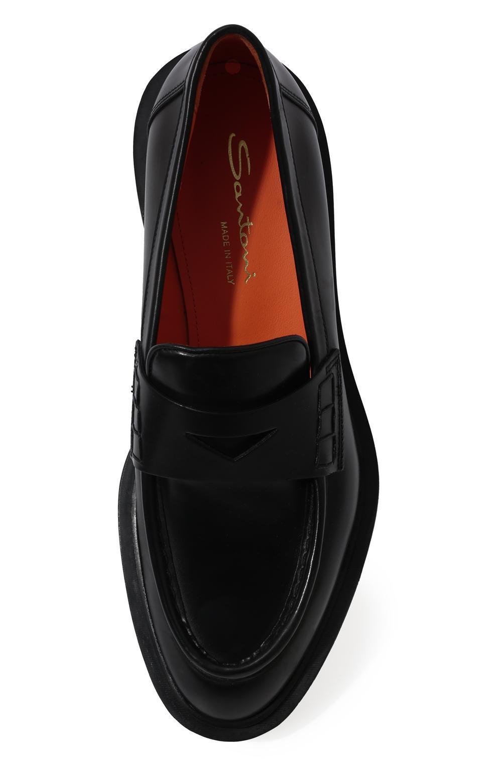 Кожаные пенни-лоферы SANTONI, арт. WUCG59020NERBLES, фото 6