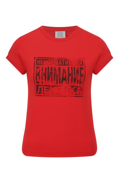 Женская хлопковая футболка VETEMENTS, арт. WH27TR234R