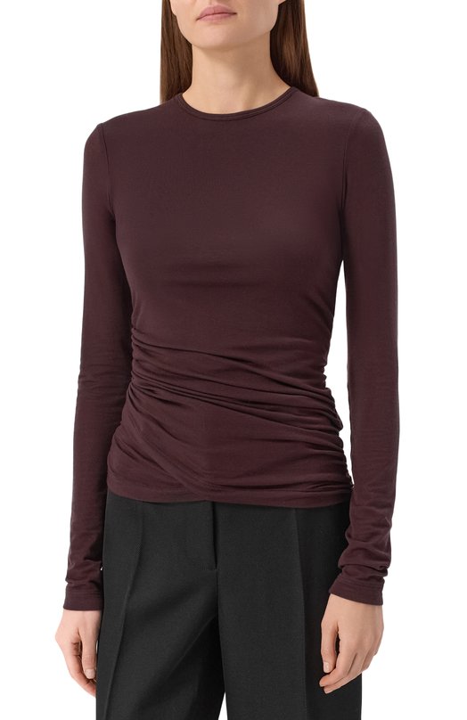 Лонгслив из лиоцелла Eve Agolde A73941618 Коричневый  A73941618 Фото 3