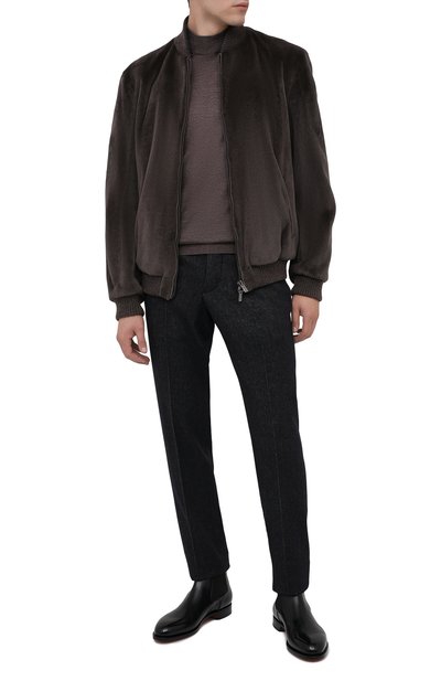 Бомбер из меха норки KITON серого цвета по цене 2515000 руб., арт. UW0819V03S22, фото 2 Бомбер из меха норки KITON, арт. UW0819V03S22, фото 2