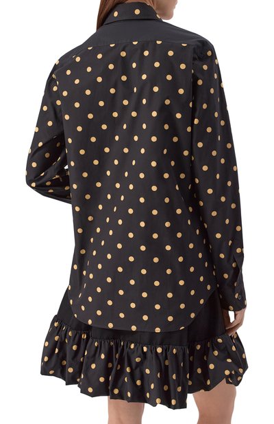 Хлопковая рубашка MOSCHINO черного цвета по цене 79950 руб., арт. A0210/5455, фото 4 Хлопковая рубашка MOSCHINO, арт. A0210/5455, фото 4