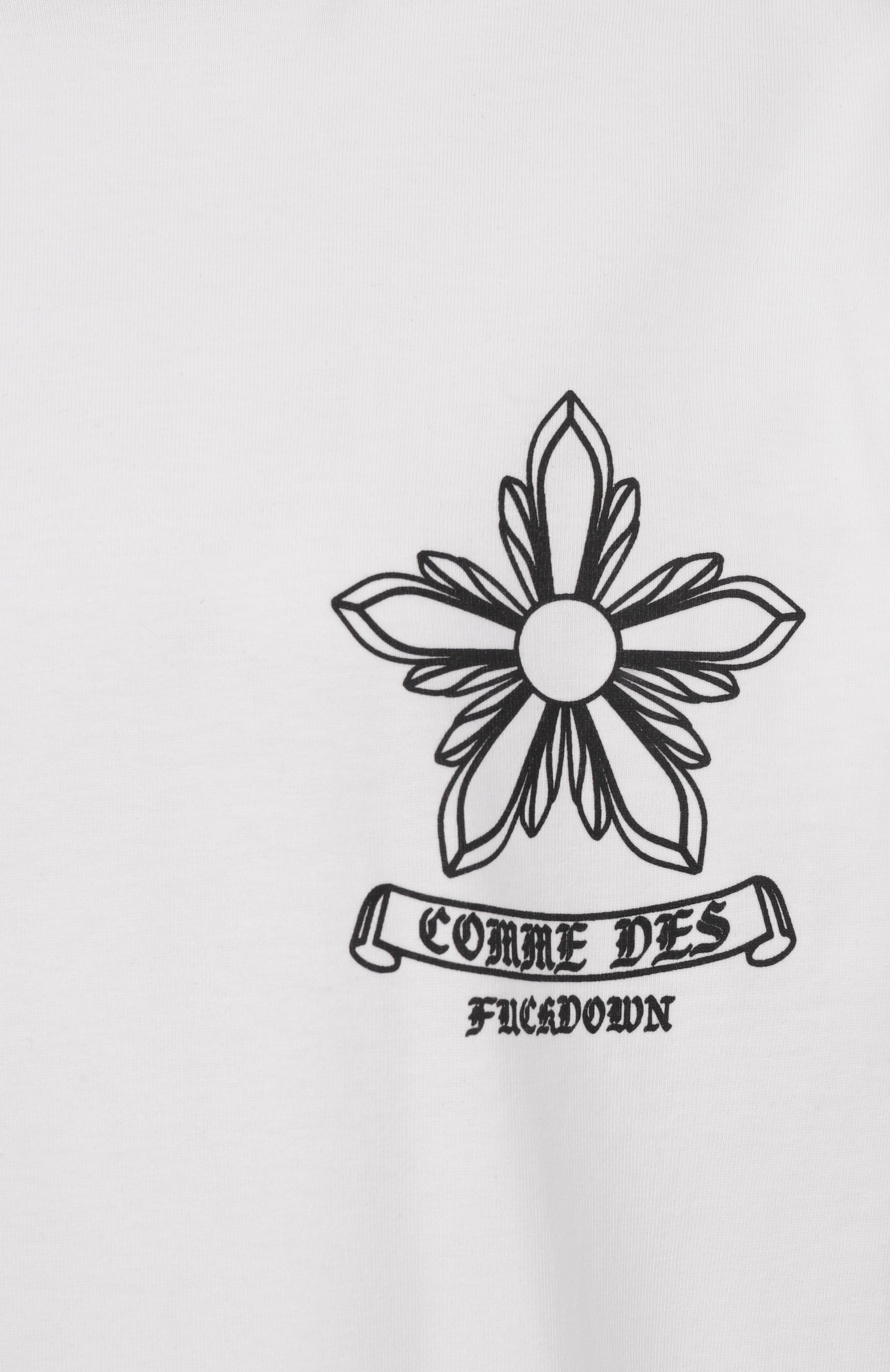 Хлопковый лонгслив COMME DES FUCKDOWN белого цвета по цене 12850 руб., арт. CFABW01322, фото 6 Хлопковый лонгслив COMME DES FUCKDOWN, арт. CFABW01322, фото 6