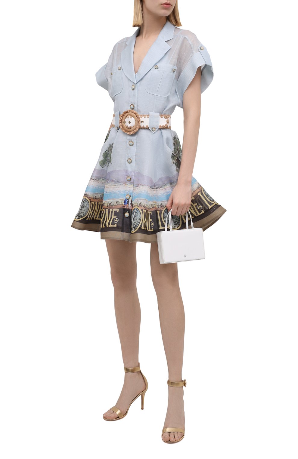 Платье из шелка и льна ZIMMERMANN, арт. 2946DP0S, фото 2