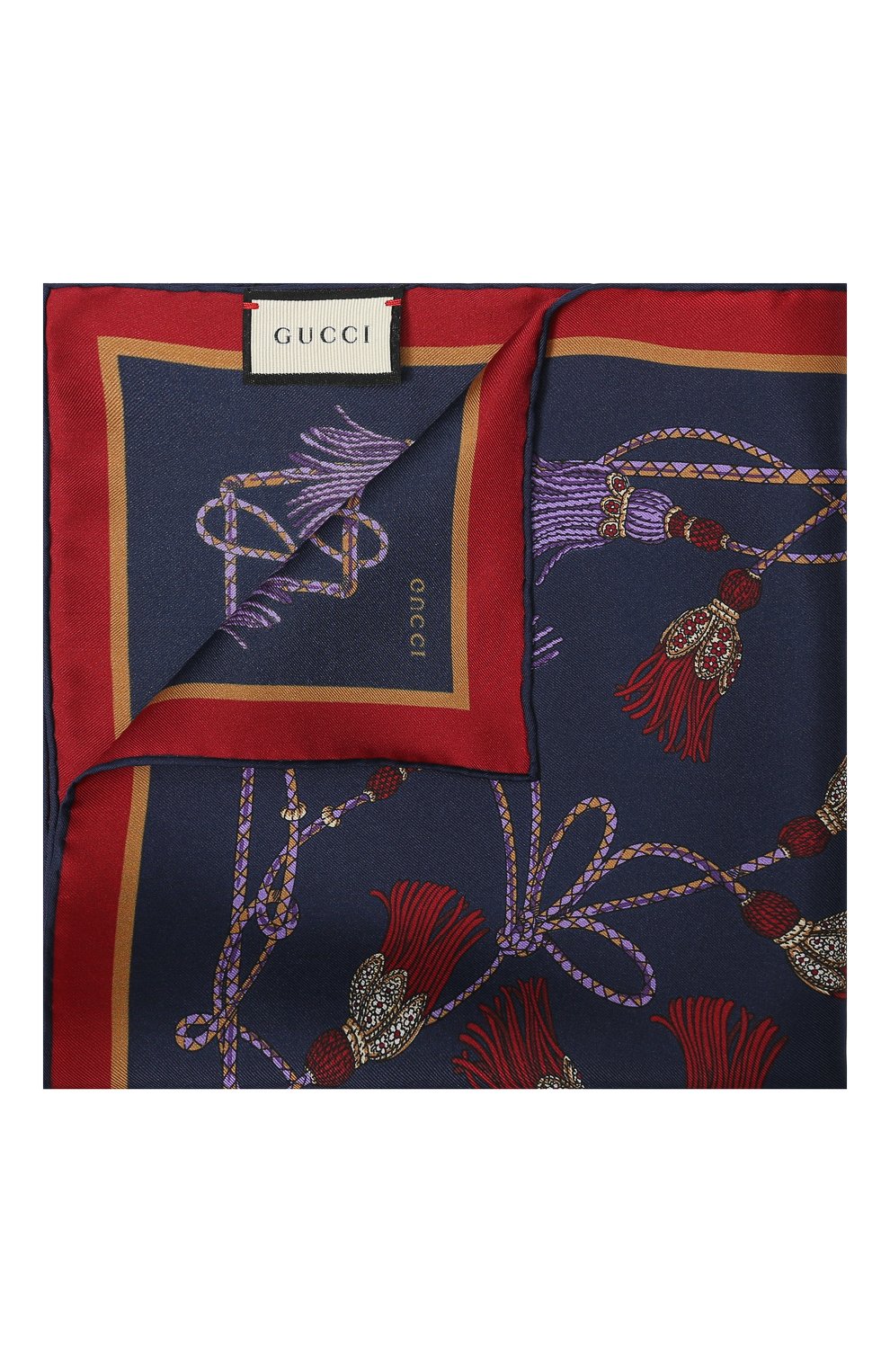 Шелковый платок GUCCI фиолетового цвета по цене 11950 руб., арт. 545841/4G001, фото 1 Шелковый платок GUCCI, арт. 545841/4G001, фото 1