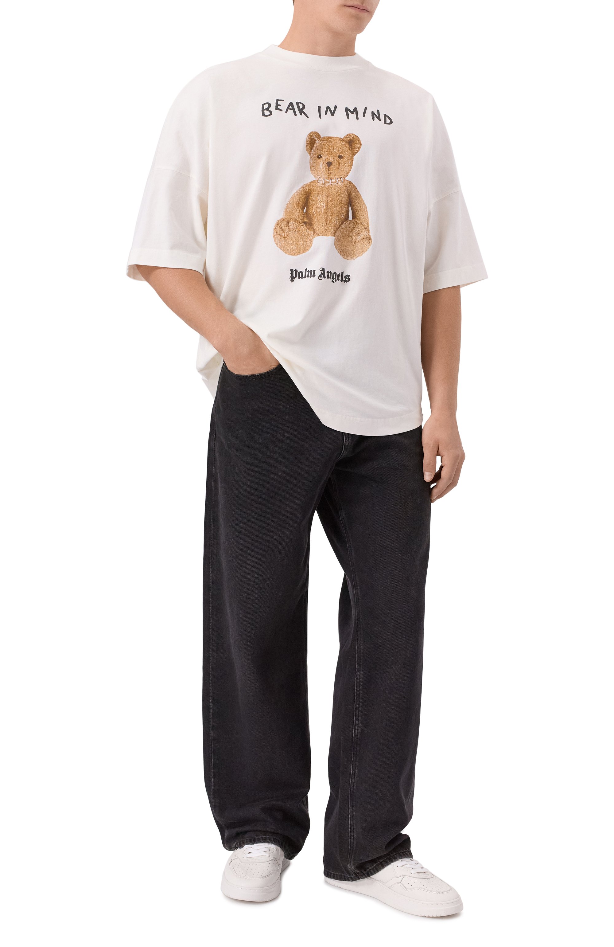 Хлопковая футболка PALM ANGELS, арт. PMAA10BF25JER004, фото 2