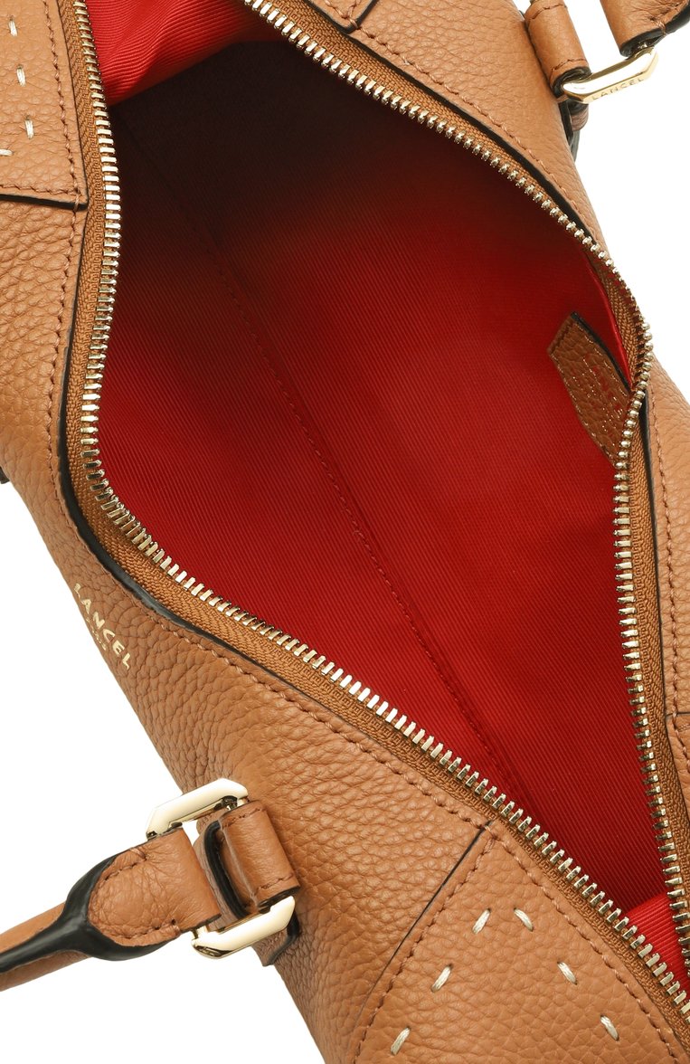 Женская сумка charlie small LANCEL светло-коричневого цвета, арт. A13420 | Фото 5 (Материал: Натуральная кожа; Автоматизация состава: Проставлено; Размер: small; Автоматизация ТО: Проставлено)