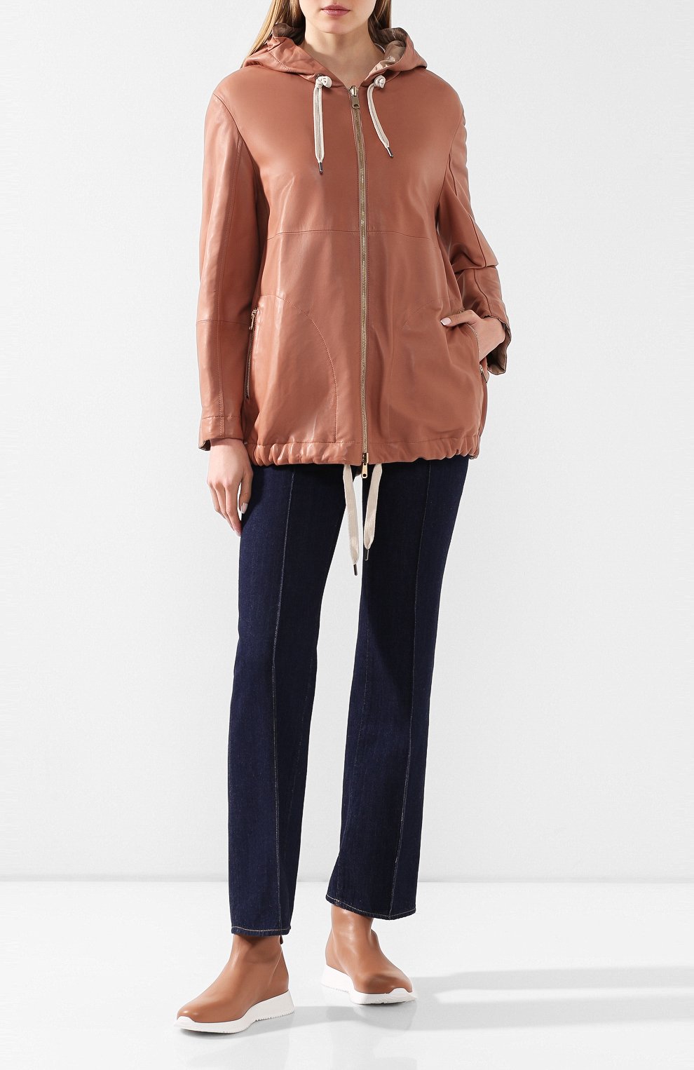 Кожаная куртка BRUNELLO CUCINELLI розового цвета по цене 865000 руб., арт. MPTAN8447, фото 2 Кожаная куртка BRUNELLO CUCINELLI, арт. MPTAN8447, фото 2