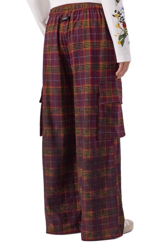 Брюки-карго Palm Angels PWCF016F25FAB001 Бордовый  PWCF016F25FAB001 Фото 4