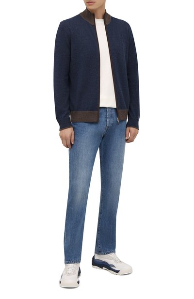 Кардиган из шерсти и кашемира GRAN SASSO темно-синего цвета по цене 44600 руб., арт. 55106/19669, фото 2 Кардиган из шерсти и кашемира GRAN SASSO, арт. 55106/19669, фото 2