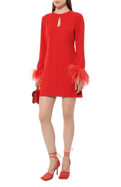 Платье с отделкой перьями P.A.R.O.S.H., арт. D731343P, фото 2