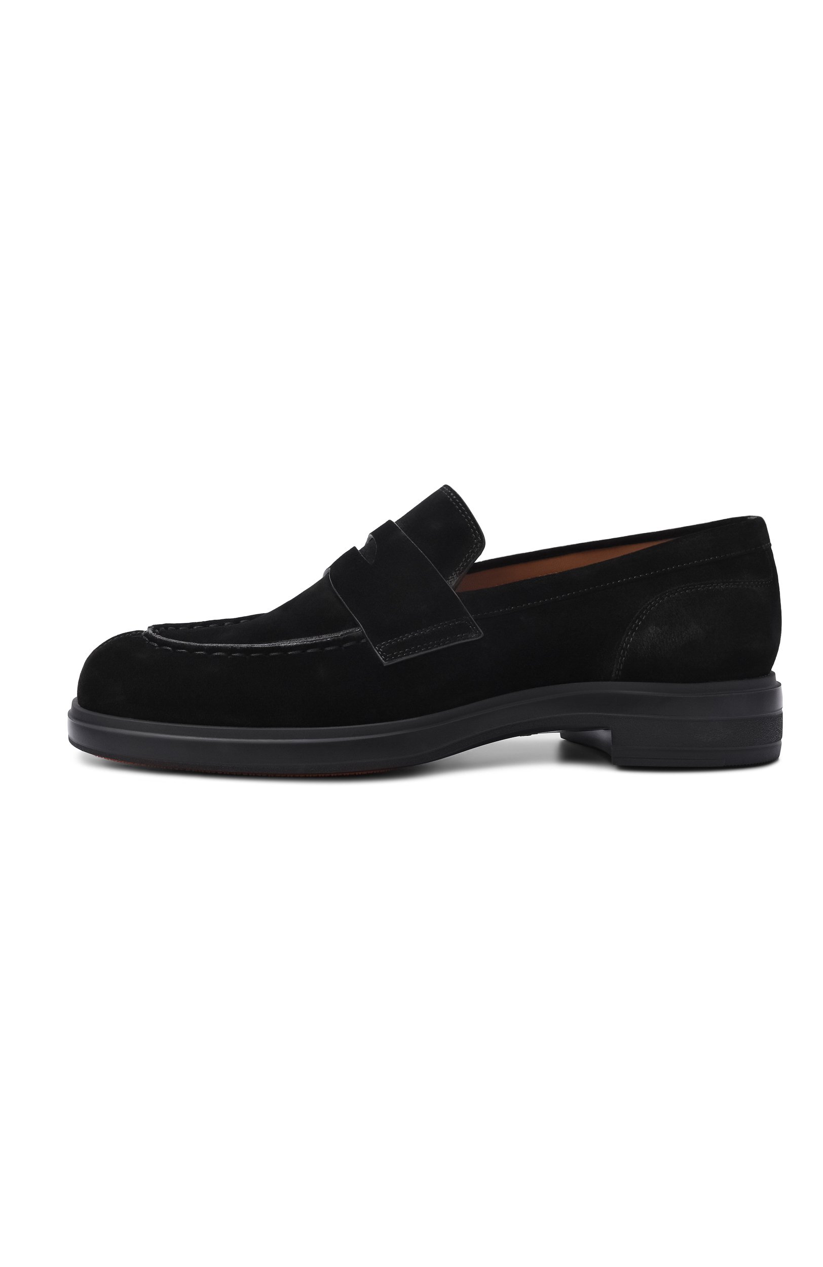 Замшевые пенни-лоферы easy SANTONI черного цвета по цене 97550 руб., арт. WUYG72448NERNHSY, фото 4 Замшевые пенни-лоферы easy SANTONI, арт. WUYG72448NERNHSY, фото 4