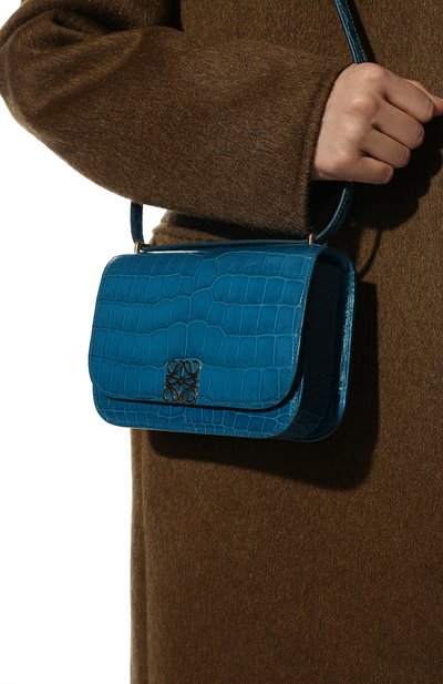 Сумка goya из кожи крокодила LOEWE бирюзового цвета по цене 2090000 руб., арт. A896N09X03/CP0R, фото 2 Сумка goya из кожи крокодила LOEWE, арт. A896N09X03/CP0R, фото 2