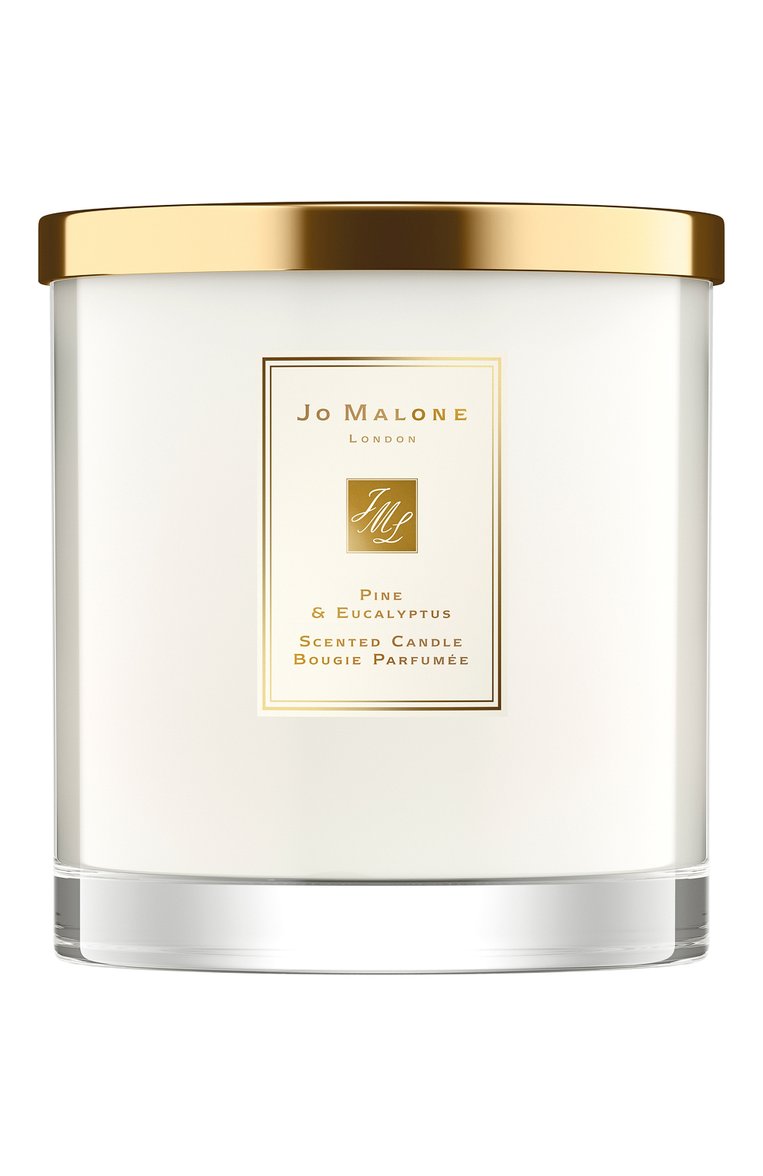 Свеча ароматная pine & eucalyptus JO MALONE LONDON бесцветного цвета, арт. L8TH-01 | Фото 1 (Статус проверки: Проверена категория; Региональные ограничения белый список (Axapta Mercury): Не проставлено; Нос: Не проставлено; Ограничения доставки: flammable, fragile-2)
