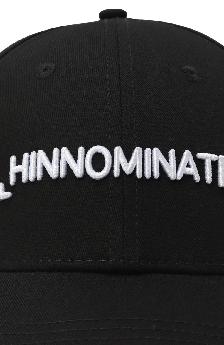 Мужская хлопковая бейсболка HINNOMINATE черного цвета, арт. HMACM00050 | Фото 4 (Материал: Текстиль, Хлопок; Нос: Не проставлено)