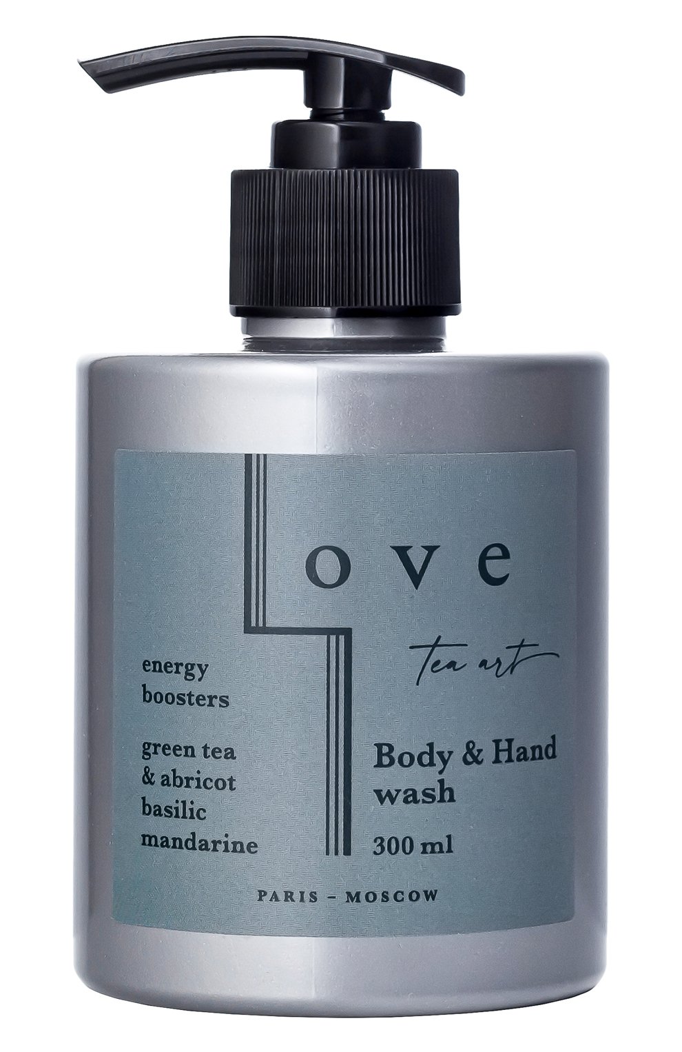 Гель для душа и рук зеленый чай и абрикос, базилик, мандарин (300ml) LOVE TEA ART, арт. 4603805890072, фото 1