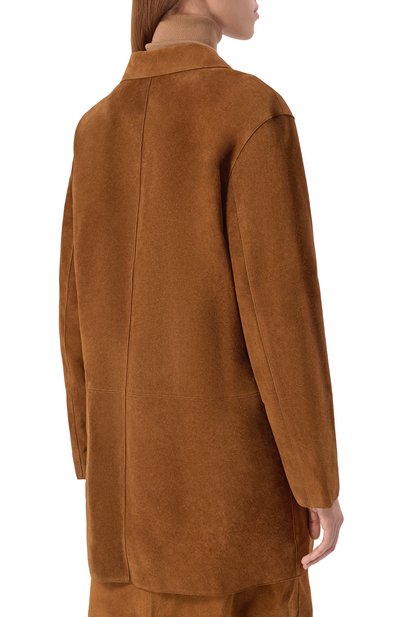 Замшевый жакет LE17SEPTEMBRE коричневого цвета по цене 133000 руб., арт. LS2579CT001EBR, фото 4 Замшевый жакет LE17SEPTEMBRE, арт. LS2579CT001EBR, фото 4