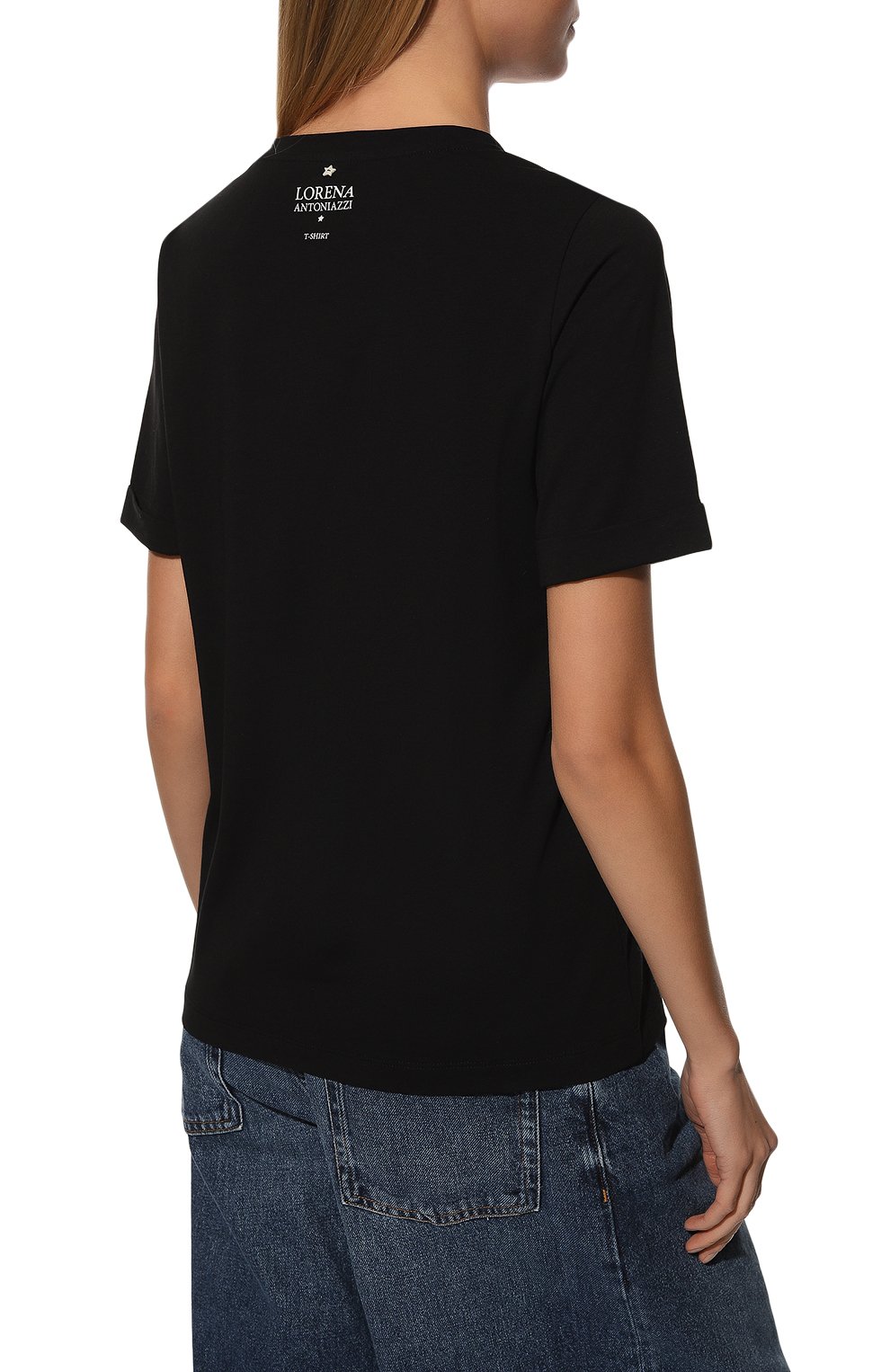Хлопковая футболка LORENA ANTONIAZZI, арт. A2215TS24A/9999, фото 4