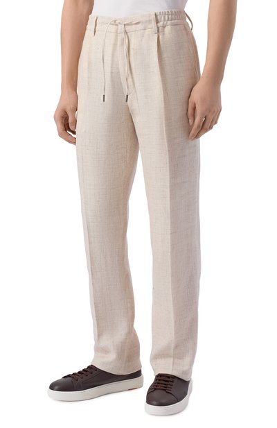 Брюки из хлопка и льна MVST, арт. M26.CSM.T414/665-C0/LINEN, фото 3