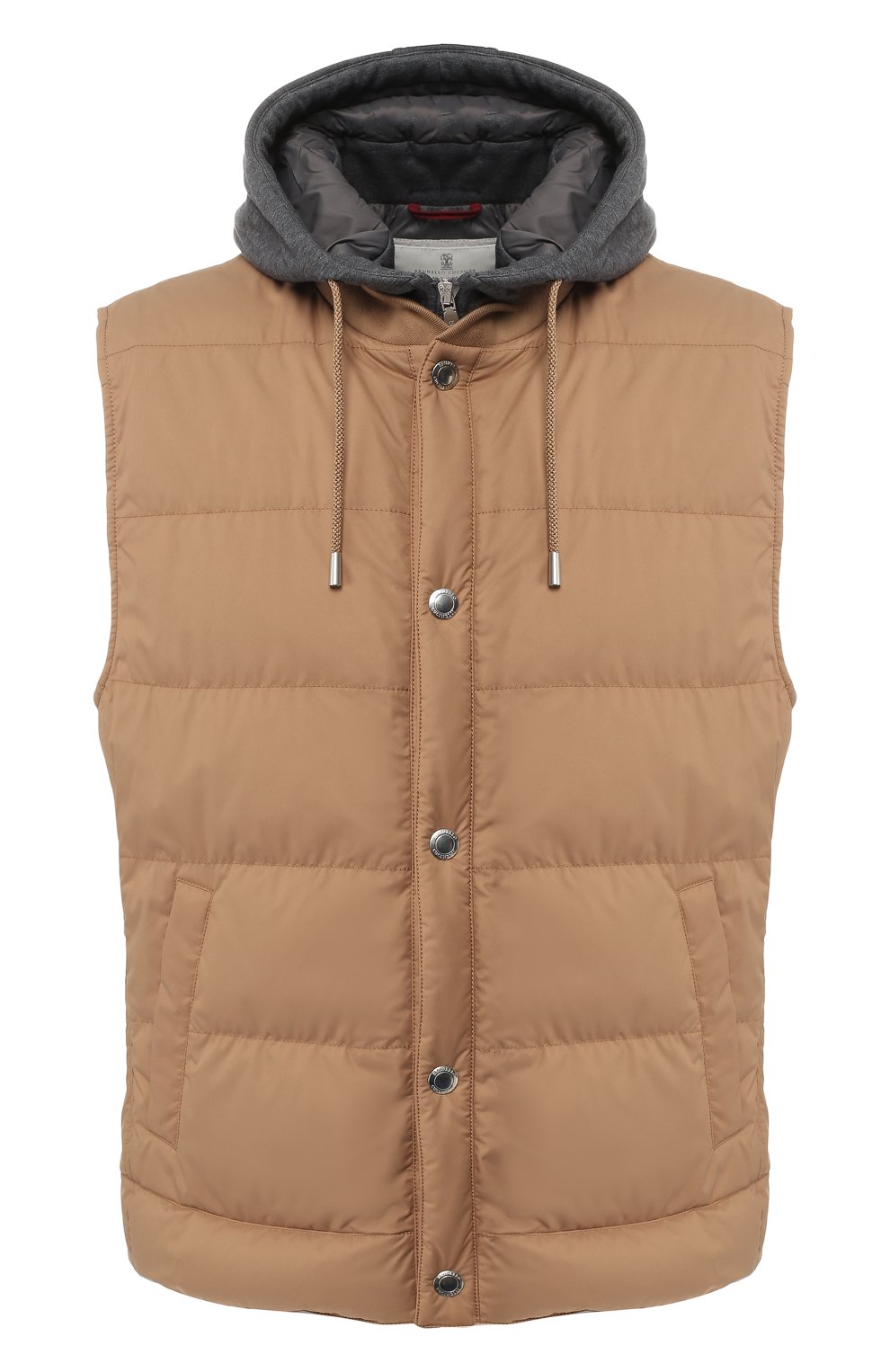 Пуховый жилет BRUNELLO CUCINELLI бежевого цвета по цене 335000 руб., арт. MM4593881G, фото 1 Пуховый жилет BRUNELLO CUCINELLI, арт. MM4593881G, фото 1