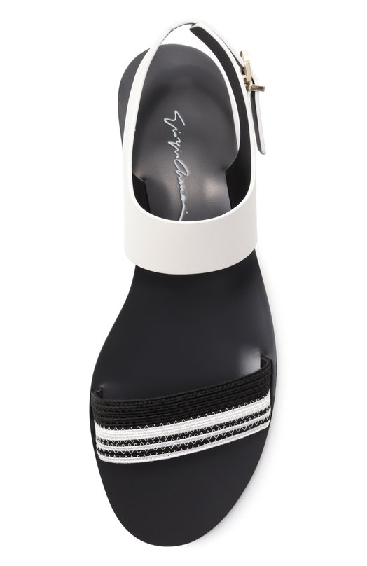 Комбинированные сандалии Giorgio Armani GW001142/AF15465 Чёрно-белый  GW001142/AF15465 Фото 6