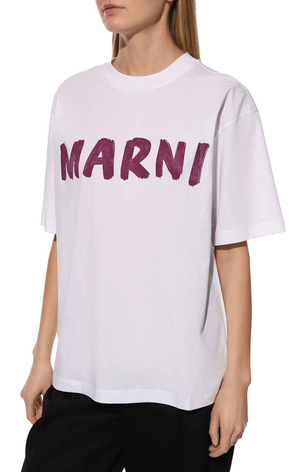 Хлопковая футболка MARNI, арт. THJET49EPH/USCS11, фото 3