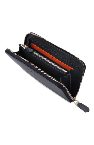 Кожаное портмоне SANTONI темно-синего цвета по цене 71600 руб., арт. UFPGA2372F0-HSIW, фото 3 Кожаное портмоне SANTONI, арт. UFPGA2372F0-HSIW, фото 3