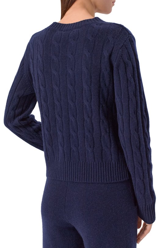 Свитер из кашемира и шерсти Sporty and Rich WS06665302BL106 Синий  WS06665302BL106 Фото 4