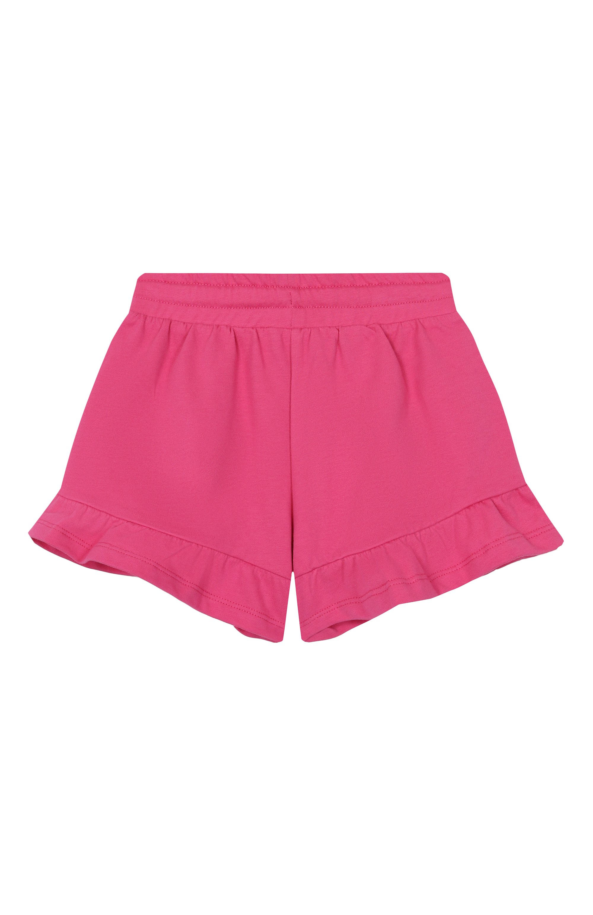 Хлопковые шорты MOSCHINO фуксия цвета по цене 10700 руб., арт. HAQ014/LCA19/4-8, фото 2 Хлопковые шорты MOSCHINO, арт. HAQ014/LCA19/4-8, фото 2