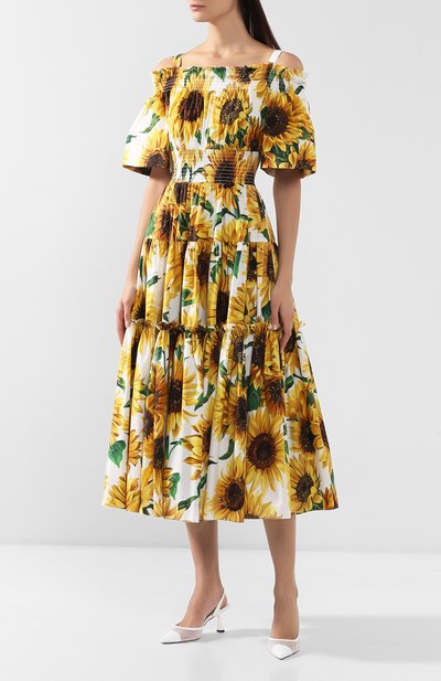 Хлопковое платье DOLCE & GABBANA, арт. F68E1T/HS5EB, фото 3