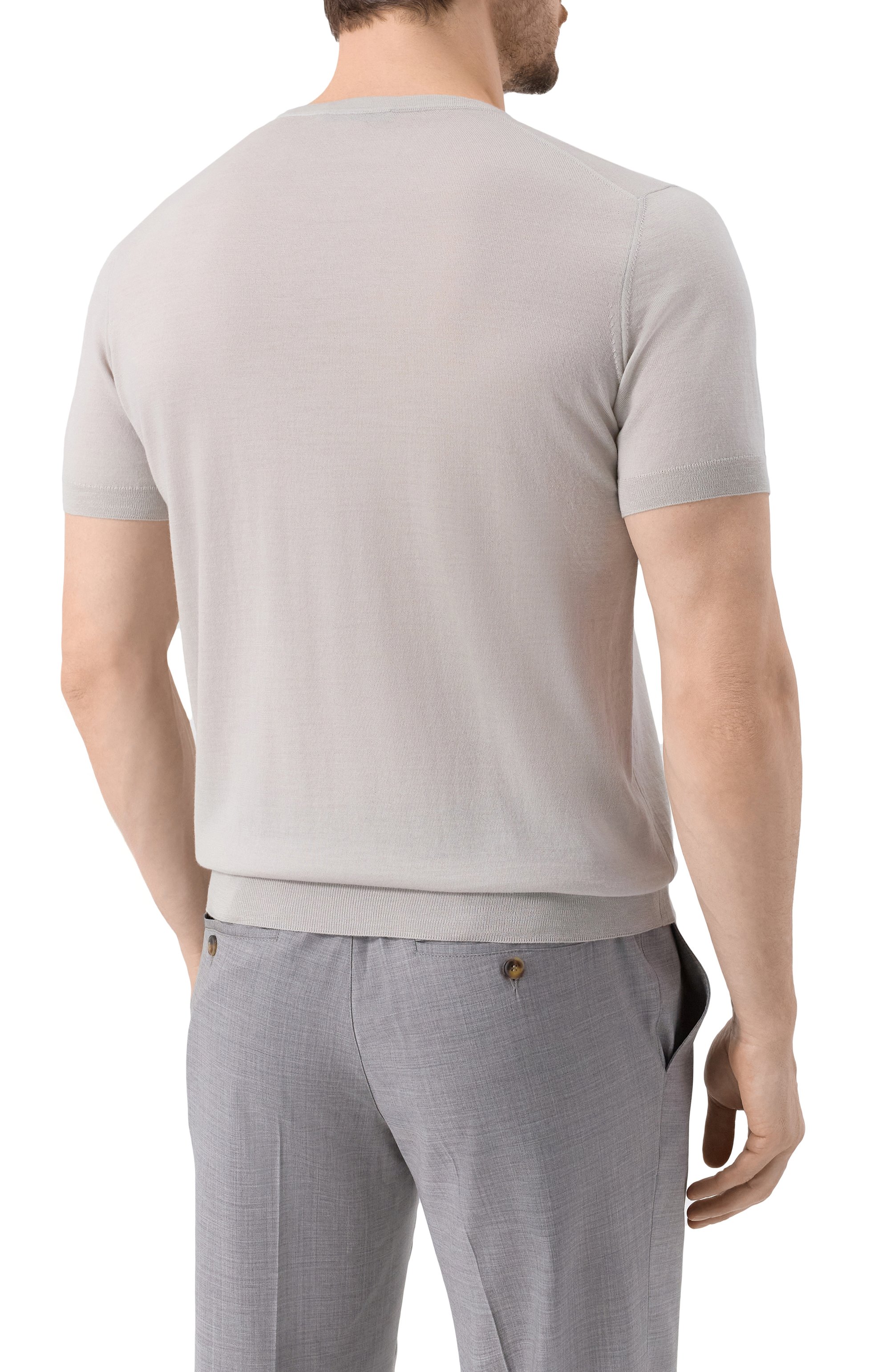 Шерстяной джемпер CORNELIANI серого цвета по цене 51500 руб., арт. 25M525-2525126, фото 4 Шерстяной джемпер CORNELIANI, арт. 25M525-2525126, фото 4