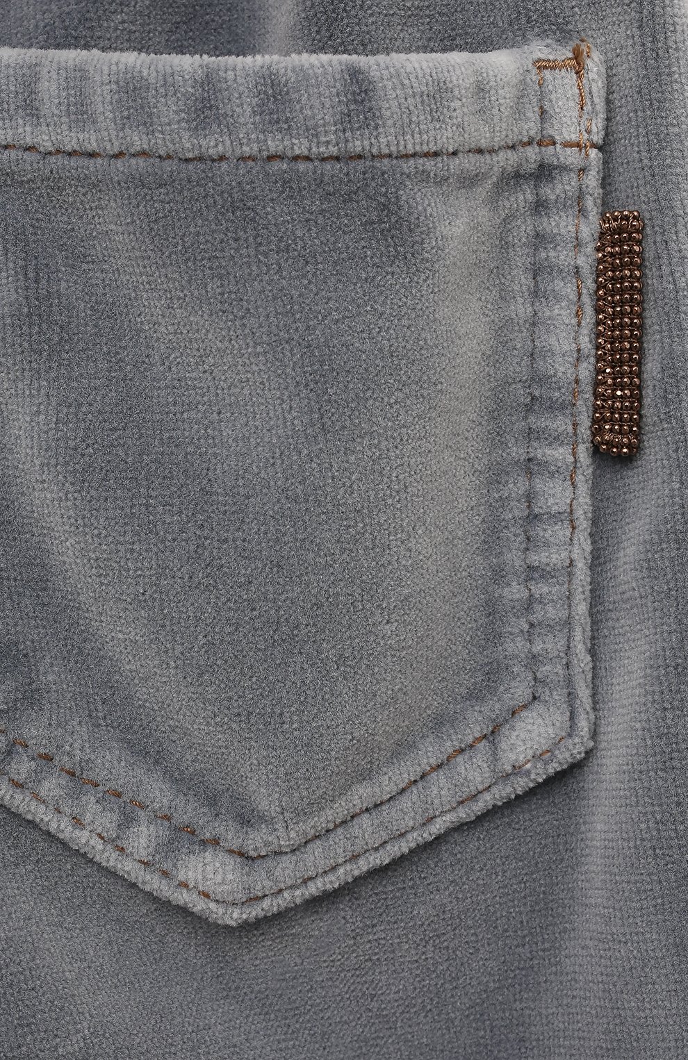 Велюровые брюки BRUNELLO CUCINELLI, арт. BB105P630A, фото 3