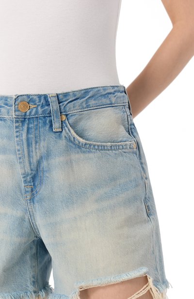 Джинсовые шорты 7 FOR ALL MANKIND голубого цвета по цене 22300 руб., арт. 7U668066PAS, фото 5 Джинсовые шорты 7 FOR ALL MANKIND, арт. 7U668066PAS, фото 5
