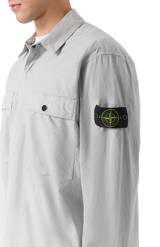 Хлопковая рубашка Stone Island K1S151200015-S0003 Серый  K1S151200015-S0003 Фото 5