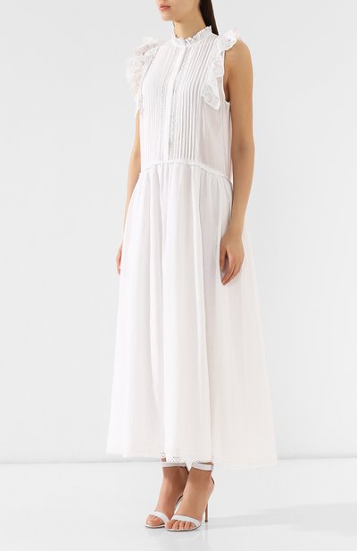 Хлопковое платье ZADIG AND VOLTAIRE белого цвета по цене 31200 руб., арт. SHCA0402F, фото 3 Хлопковое платье ZADIG AND VOLTAIRE, арт. SHCA0402F, фото 3
