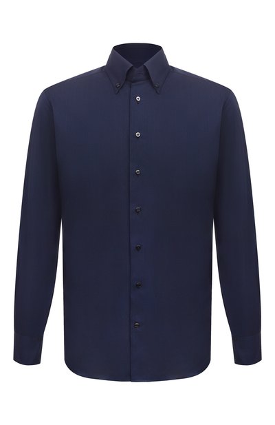 Мужская сорочка из хлопка и кашемира ZILLI, арт. CLAC04ZS01BGTZS00601