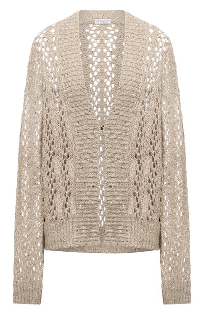 Женский кардиган изо льна и шелка BRUNELLO CUCINELLI, арт. MCK386606