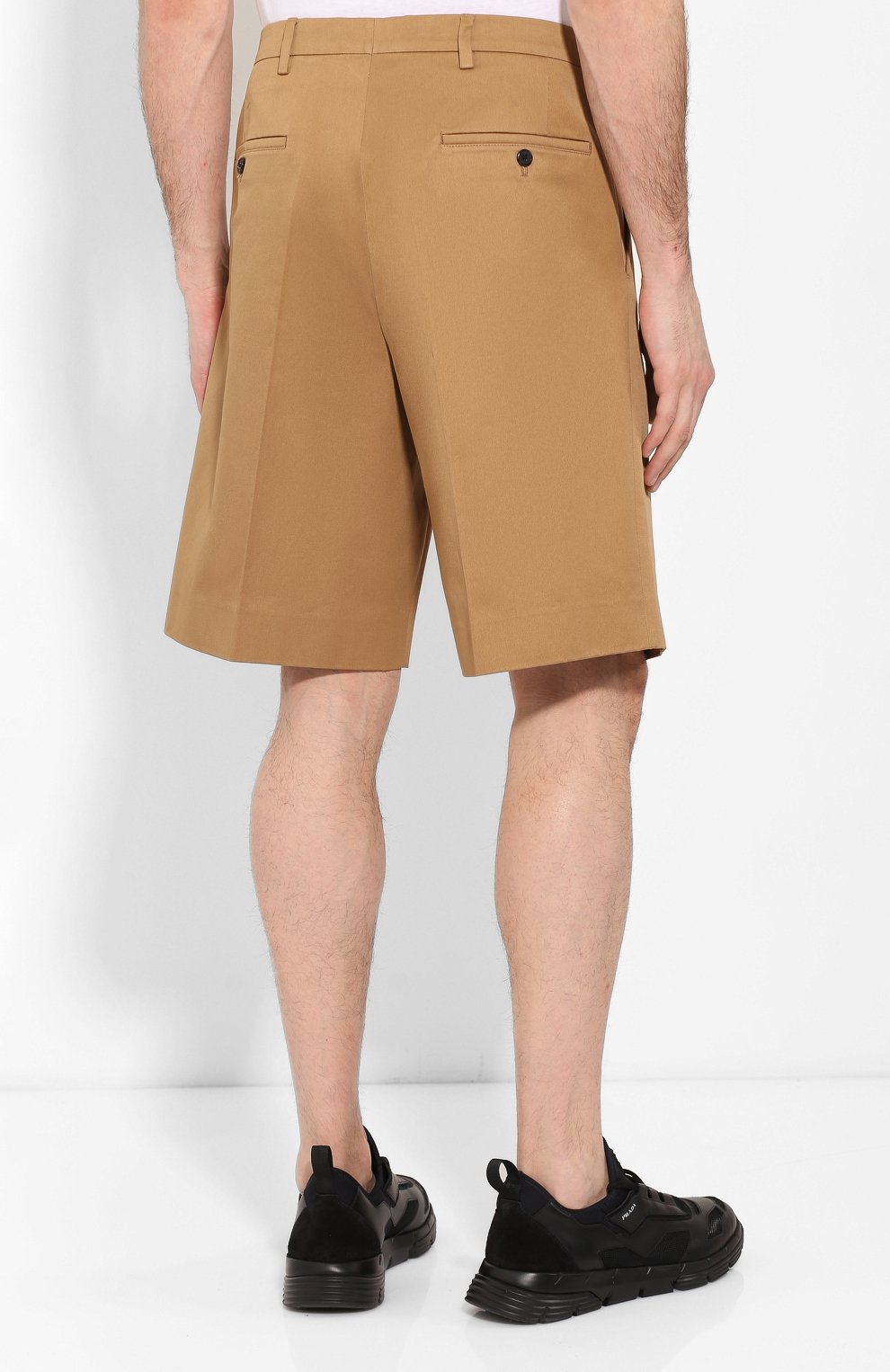 Хлопковые шорты PRADA, арт. UP0086-1UPX-F0594-201, фото 4