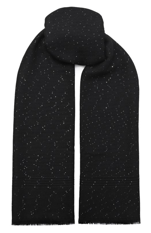 Шарф из вискозы и шерсти Emporio Armani EW003169/AF20048 Чёрный EW003169/AF20048