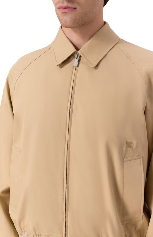 Хлопковый бомбер Burberry 8093199 Бежевый  8093199 Фото 5