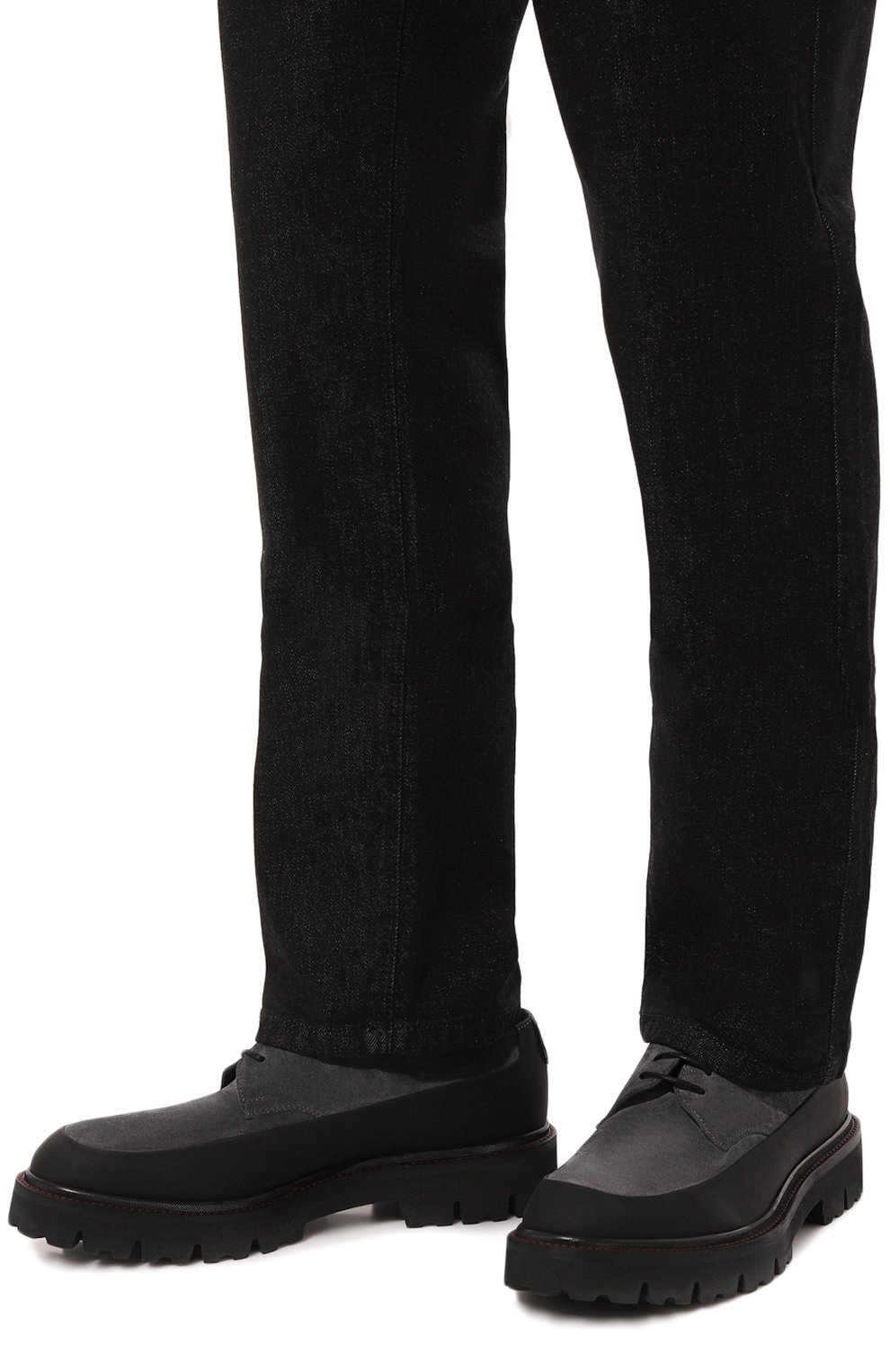 Замшевые дерби KITON, арт. USSA194N0112503_FUR, фото 3