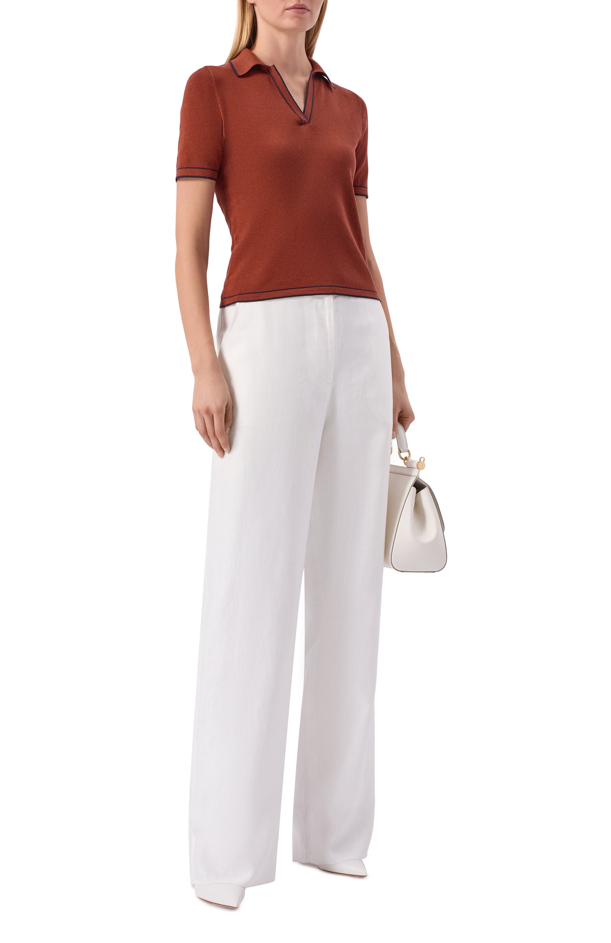 Поло из шелка и хлопка  MVST, арт. M26.2PW.K223-SS/Y201, фото 2