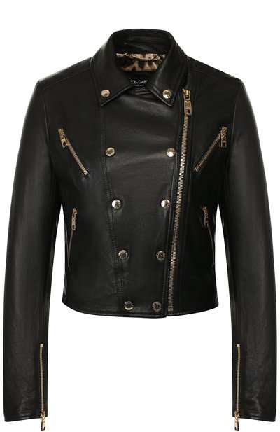 Кожаная куртка на молнии DOLCE & GABBANA, арт. F9829L/HULAW, фото 1