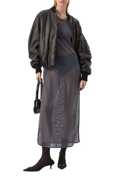 Хлопковое платье DIESEL серого цвета по цене 18100 руб., арт. A17721/0HJBS, фото 2 Хлопковое платье DIESEL, арт. A17721/0HJBS, фото 2