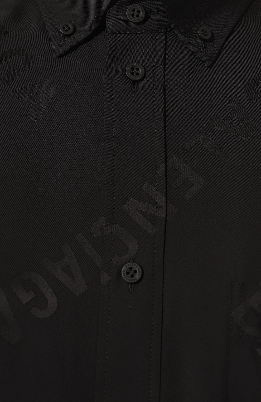 Рубашка из вискозы BALENCIAGA черного цвета по цене 173000 руб., арт. 773300/T0013, фото 5 Рубашка из вискозы BALENCIAGA, арт. 773300/T0013, фото 5