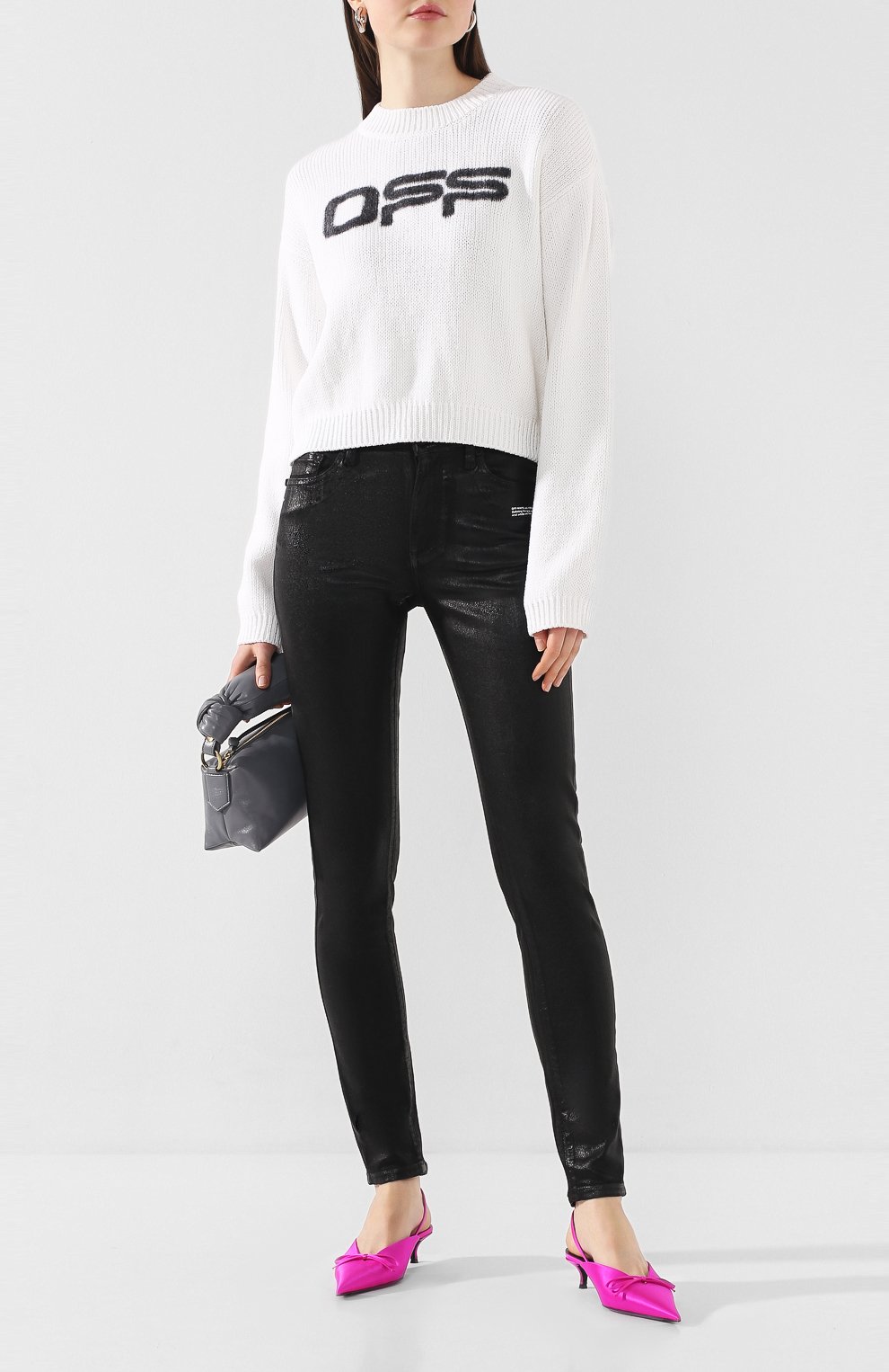 Джинсы OFF-WHITE черного цвета по цене 49950 руб., арт. 0WYA003R20H350688600, фото 2 Джинсы OFF-WHITE, арт. 0WYA003R20H350688600, фото 2